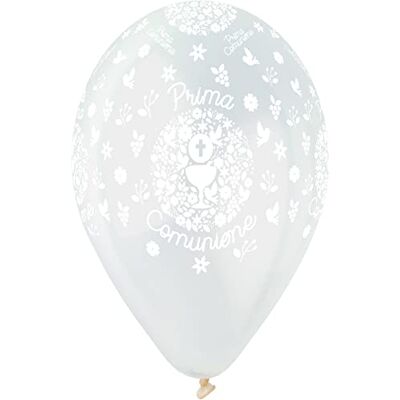 Ciao Prima Comunione Crystal in natuurlijke latex, premium kwaliteit G120, 33 cm (13 inch), transparant, 25 stuks Ciao Prima Comunione Crystal in natuurlijke latex, premium kwaliteit G120, 33 cm (13 inch), transparant, 25 stuks