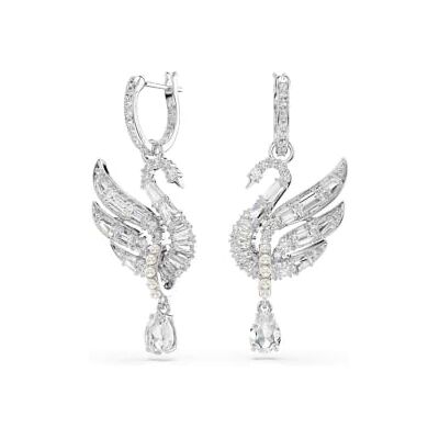 Swarovski Swan Collection, wit, rhodium geplateerd Swarovski Swan Collection, wit, rhodium geplateerd