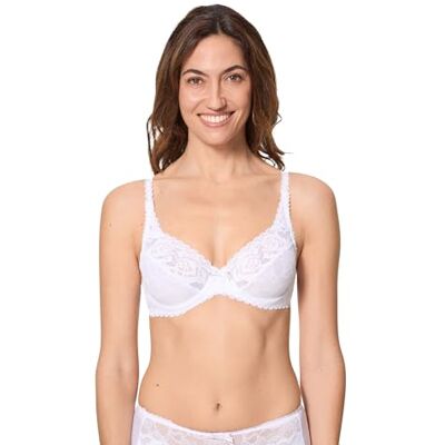 Playtex Flower Elegance Beugelbeha voor dames, 1 stuk 90D Playtex Flower Elegance Beugelbeha voor dames, 1 stuk 90D