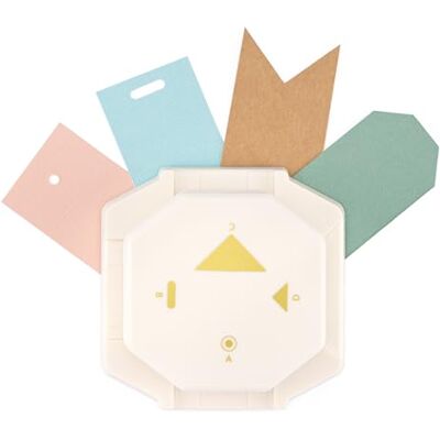 Creative 4-in-1 perforator, retro etiketten, scrapbooking-benodigdheden voor papier, kaarten, uitnodigingen en foto's, ivoorkleurig, eenheidsmaat Creative 4-in-1 perforator, retro etiketten, scrapbooking-benodigdheden voor papier, kaarten, uitnodigingen en foto's, ivoorkleurig, eenheidsmaat