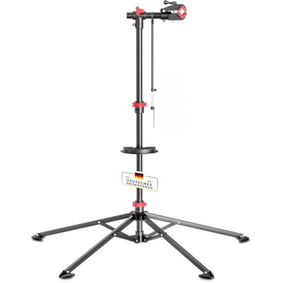 Floordirekt Fietsmontagebeugel, belastbaar tot 30 kg, professionele reparatiestandaard met gereedschapsplaat, draaibaar, inklapbaar, in hoogte verstelbaar (wet) Floordirekt Fietsmontagebeugel, belastbaar tot 30 kg, professionele reparatiestandaard met gereedschapsplaat, draaibaar, inklapbaar, in hoogte verstelbaar (wet)