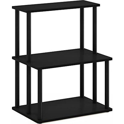 Furinno Turn-N-Tube Keukenrek, 3 niveaus, zonder gereedschap, Americano / zwart Furinno Turn-N-Tube Keukenrek, 3 niveaus, zonder gereedschap, Americano / zwart