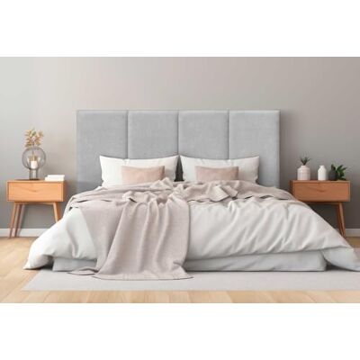 DHOME Hoofdeinde bekleed van hoogwaardige Aqualine-stof, vuilafstotend, modulair design, verticaal design, zelfklevend, hoofdeinde voor slaapkamer, gestoffeerd bed (lichtgrijs, 135 cm, hoogte 135 cm DHOME Hoofdeinde bekleed van hoogwaardige Aqualine-stof, vuilafstotend, modulair design, verticaal design, zelfklevend, hoofdeinde voor slaapkamer, gestoffeerd bed (lichtgrijs, 135 cm, hoogte 135 cm