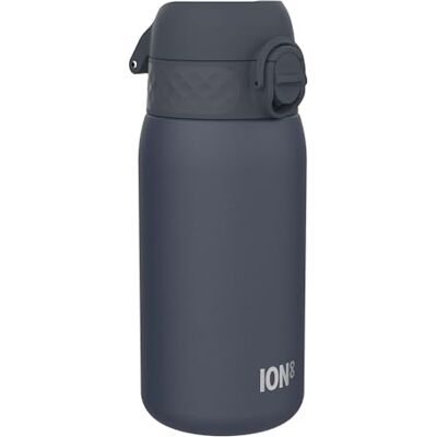 Ion8 Lichte drinkfles van roestvrij staal, 400 ml, niet geïsoleerd, lekvrij, gemakkelijk te openen, veilige vergrendeling, vaatwasmachinebestendig, draaggreep, gemakkelijk te reinigen, duurzaam, marineblauw as Ion8 Lichte drinkfles van roestvrij staal, 400 ml, niet geïsoleerd, lekvrij, gemakkelijk te openen, veilige vergrendeling, vaatwasmachinebestendig, draaggreep, gemakkelijk te reinigen, duurzaam, marineblauw as