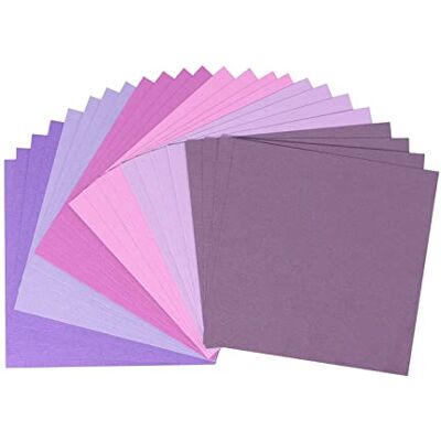 Creative Florence Ruw karton, 15,2 x 15,2 cm, paars, 24 vellen, 216 g/m², voor scrapbooking, kaartjes, perforatie en bruiloftsfeesten Creative Florence Ruw karton, 15,2 x 15,2 cm, paars, 24 vellen, 216 g/m², voor scrapbooking, kaartjes, perforatie en bruiloftsfeesten