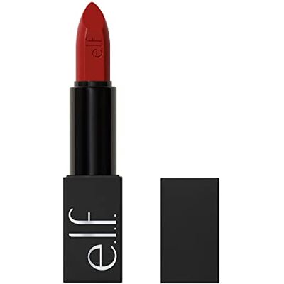 e.l.f. O Face satijnen lippenstift: ultra gepigmenteerd, langdurige en voedende romige formule verrijkt met jojoba-olie, veganistisch en dierproefvrij gecertificeerd, Spicy-tint. e.l.f. O Face satijnen lippenstift: ultra gepigmenteerd, langdurige en voedende romige formule verrijkt met jojoba-olie, veganistisch en dierproefvrij gecertificeerd, Spicy-tint.