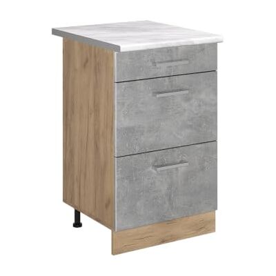 Vicco Meuble cuisine "R-Line", Béton/Chêne doré 50 cm Vicco Meuble cuisine "R-Line", Béton/Chêne doré 50 cm