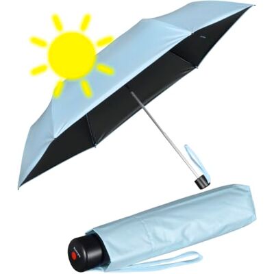 Knirps C.058 Handmatige lichte mini-paraplu met uv-bescherming en warmte, IJszwart UV- en warmtebescherming Knirps C.058 Handmatige lichte mini-paraplu met uv-bescherming en warmte, IJszwart UV- en warmtebescherming