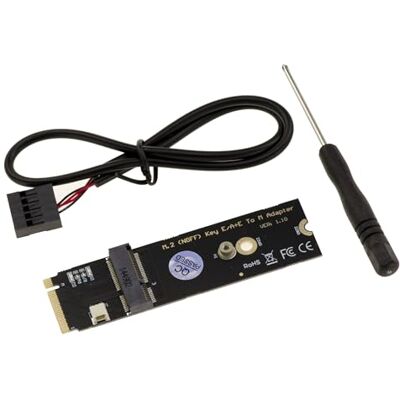 KALEA-INFORMATIQUE Adapter M2 E Key of E+A Key op M.2 M Key of B+M voor wifi-kaarten, Bluetooth, compatibel met Intel 7265 8260 8265 9060. KALEA-INFORMATIQUE Adapter M2 E Key of E+A Key op M.2 M Key of B+M voor wifi-kaarten, Bluetooth, compatibel met Intel 7265 8260 8265 9060.