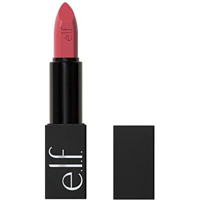 e.l.f. O Face satijnen lippenstift: ultra-gepigmenteerd, langdurige en voedende romige formule verrijkt met jojoba-olie, veganistisch en dierproefvrij gecertificeerd, kleur Pleased. e.l.f. O Face satijnen lippenstift: ultra-gepigmenteerd, langdurige en voedende romige formule verrijkt met jojoba-olie, veganistisch en dierproefvrij gecertificeerd, kleur Pleased.