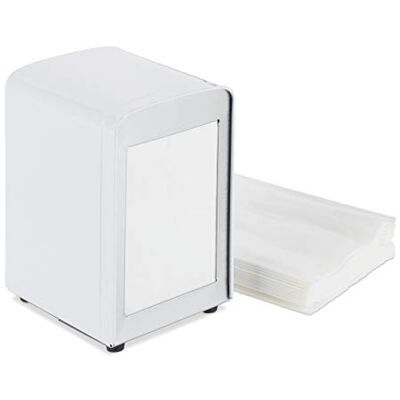 Relaxdays 10025508_49 Tafeldispenser, Vintage Retro Restaurant Handdoekhouder H x B x D: 15 x 9,5 x 11 cm, Wit, Wit Relaxdays 10025508_49 Tafeldispenser, Vintage Retro Restaurant Handdoekhouder H x B x D: 15 x 9,5 x 11 cm, Wit, Wit