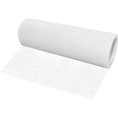 AERZETIX C55249 – tulenet, 15 cm x 9 m, wit – voor het naaien van kleding, handwerk, decoratie AERZETIX C55249 – tulenet, 15 cm x 9 m, wit – voor het naaien van kleding, handwerk, decoratie
