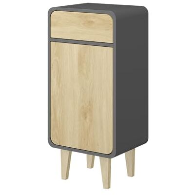 Vicco Middenkast "Arla", antraciet/eiken, 40 x 81 cm Vicco Middenkast "Arla", antraciet/eiken, 40 x 81 cm