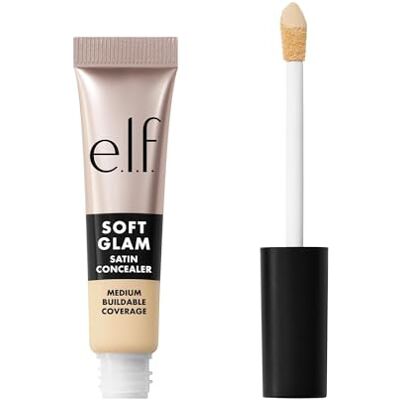 e.l.f. zachte glam satijnen concealer, gemiddelde dekking, verbergt puistjes en donkere kringen, zonder scheuren, langdurige grip, veganistisch en dierproefvrij gecertificeerd, 12 Fair Warm e.l.f. zachte glam satijnen concealer, gemiddelde dekking, verbergt puistjes en donkere kringen, zonder scheuren, langdurige grip, veganistisch en dierproefvrij gecertificeerd, 12 Fair Warm