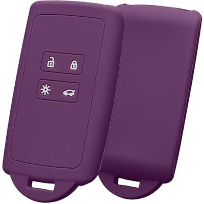 kwmobile Autosleutelaccessoire, compatibel met Renault Smart Key 4-toetsen (alleen Keyless Go), zachte siliconen hoes met sleutelhangerring, magenta lila kwmobile Autosleutelaccessoire, compatibel met Renault Smart Key 4-toetsen (alleen Keyless Go), zachte siliconen hoes met sleutelhangerring, magenta lila