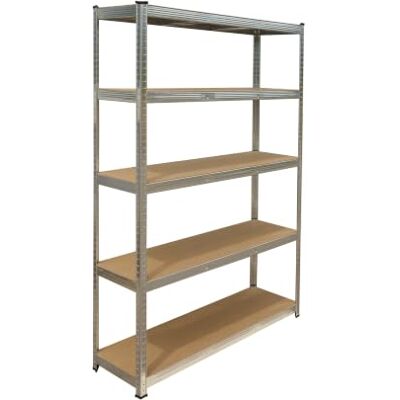 Relaxdays Rek voor zware lasten, 5 niveaus, maatkeuze, capaciteit 875 kg, staal, voor kelder en garage, zilver Jusqu'à 875 kg, cave et garage, rayonnage de stockage, acier Relaxdays Rek voor zware lasten, 5 niveaus, maatkeuze, capaciteit 875 kg, staal, voor kelder en garage, zilver Jusqu'à 875 kg, cave et garage, rayonnage de stockage, acier