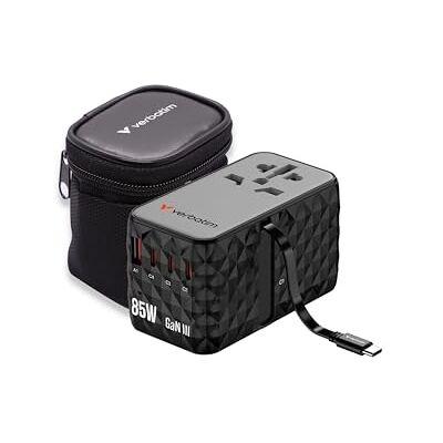 Verbatim Charge 'N' TRAVEL Diamond Intrekbaar 85 W Verbatim Charge 'N' TRAVEL Diamond Intrekbaar 85 W