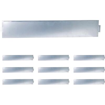 Relaxdays Grasrand, 10 stuks, 18 x 100 cm (h x b), staal, flexibel, voor bloembed, gazon, zilverkleurig Relaxdays Grasrand, 10 stuks, 18 x 100 cm (h x b), staal, flexibel, voor bloembed, gazon, zilverkleurig
