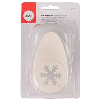 Rayher Hobby 69007000 Sneeuwvlokpatroon perforator, Ø 5,08 cm, geschikt voor papier/karton tot 200 g/m² Rayher Hobby 69007000 Sneeuwvlokpatroon perforator, Ø 5,08 cm, geschikt voor papier/karton tot 200 g/m²