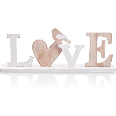 com-four ® Decoratieve houten standaard, Love opschrift met hart Decoratieve spreuk om neer te zetten decoratieve display voor lente en zomer com-four ® Decoratieve houten standaard, Love opschrift met hart Decoratieve spreuk om neer te zetten decoratieve display voor lente en zomer