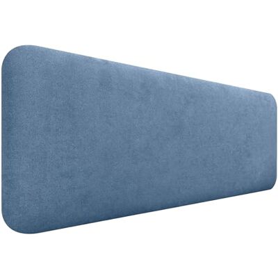 DHOME Hoofdeinde, gevoerd, glad, afgerond, van gladde stof, voor muur, akoestisch, absorberend, voor slaapkamer (blauw, 135 cm) DHOME Hoofdeinde, gevoerd, glad, afgerond, van gladde stof, voor muur, akoestisch, absorberend, voor slaapkamer (blauw, 135 cm)