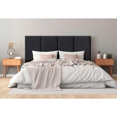 DHOME Gestoffeerd hoofdeinde van Aqualine-premium stof, vuilafstotend, modulair design, verticaal, zelfklevend, hoofdeinde voor slaapkamer, gestoffeerd bed (zwart, 110 cm, hoogte 135 cm, x 3) DHOME Gestoffeerd hoofdeinde van Aqualine-premium stof, vuilafstotend, modulair design, verticaal, zelfklevend, hoofdeinde voor slaapkamer, gestoffeerd bed (zwart, 110 cm, hoogte 135 cm, x 3)