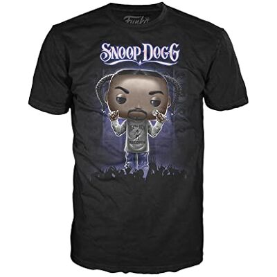 Funko Snoop Doggy Dogg T-shirt XL T-shirt kleding cadeau-idee top met korte mouwen voor volwassenen, uniseks, heren en dames officieel product muziekfans Funko Snoop Doggy Dogg T-shirt XL T-shirt kleding cadeau-idee top met korte mouwen voor volwassenen, uniseks, heren en dames officieel product muziekfans