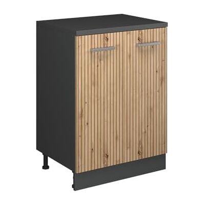 Vicco Uitbreidingskast "Rion", ambachtelijke eiken/antraciet, 60 x 46 cm Robuuste voorkant · diepte 46 cm · in hoogte verstelbare poten · 2 deuren · ✓ voor rechte dakgebieden Vicco Uitbreidingskast "Rion", ambachtelijke eiken/antraciet, 60 x 46 cm Robuuste voorkant · diepte 46 cm · in hoogte verstelbare poten · 2 deuren · ✓ voor rechte dakgebieden