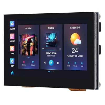 Waveshare ESP32-S3 4,3 inch capacitieve touchscreen-ontwikkelingskaart met 2,4 GHz wifi en BLE 5 ondersteuning, 32-bits LX7 dual-core processor, hoge capaciteit flitser en geïntegreerde PSRAM Waveshare ESP32-S3 4,3 inch capacitieve touchscreen-ontwikkelingskaart met 2,4 GHz wifi en BLE 5 ondersteuning, 32-bits LX7 dual-core processor, hoge capaciteit flitser en geïntegreerde PSRAM