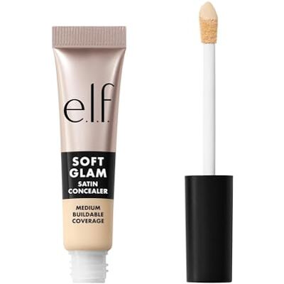 e.l.f. zachte glam satijnen concealer, gemiddelde dekking, verbergt puistjes en donkere kringen, zonder scheuren, langdurige grip, veganistisch en dierproefvrij gecertificeerd, 11 Fair Neutral e.l.f. zachte glam satijnen concealer, gemiddelde dekking, verbergt puistjes en donkere kringen, zonder scheuren, langdurige grip, veganistisch en dierproefvrij gecertificeerd, 11 Fair Neutral
