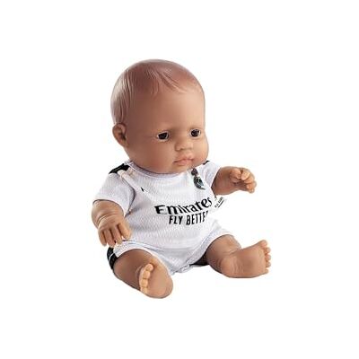 Miniland Real Madrid pop 21 cm met officiële witte uitrusting, voetbalfiguur beweegbaar en om te verzamelen, officiële licentie (Latino) Miniland Real Madrid pop 21 cm met officiële witte uitrusting, voetbalfiguur beweegbaar en om te verzamelen, officiële licentie (Latino)