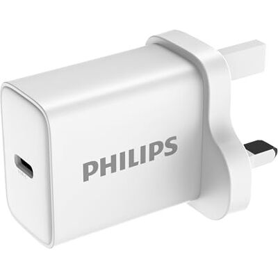 Philips DLP5312CW GaN PD30W USB C-oplader, UK-stekker, 30W snel opladen, geavanceerde GaN-technologie, veilige oplaadbescherming, wit Philips DLP5312CW GaN PD30W USB C-oplader, UK-stekker, 30W snel opladen, geavanceerde GaN-technologie, veilige oplaadbescherming, wit