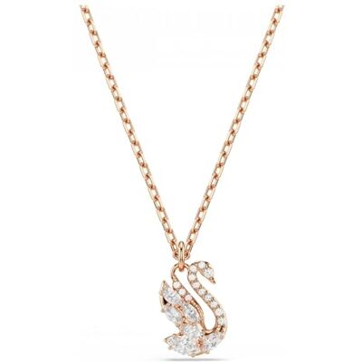 Swarovski Swan Collection, gemengde maten, zwaan, wit, roségoud verguld Swarovski Swan Collection, gemengde maten, zwaan, wit, roségoud verguld