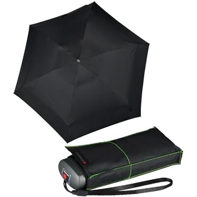 Knirps Reiszakparaplu, Neon Zwart, Zakparaplu Super Mini Knirps Reiszakparaplu, Neon Zwart, Zakparaplu Super Mini