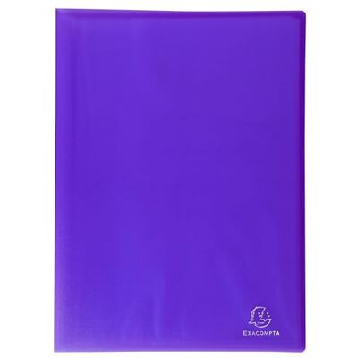 EXACOMPTA Ref 85466E 1 Chromaline halfharde polypropyleen documentenmap 40 transparante hoezen 80 pagina's A4 transparante softcover Afmetingen: 24 x 32 cm Paars EXACOMPTA Ref 85466E 1 Chromaline halfharde polypropyleen documentenmap 40 transparante hoezen 80 pagina's A4 transparante softcover Afmetingen: 24 x 32 cm Paars