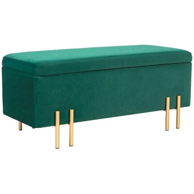 HOMCOM Opbergbank met kist, 100 x 40 x 42 cm, groen HOMCOM Opbergbank met kist, 100 x 40 x 42 cm, groen