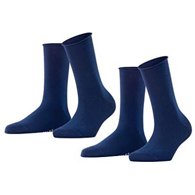 Falke femme Happy 2-Pack chaussettes respirantes coton renforcées douces unies bords roulés non-comprimants sur le mollet adaptées aux diabétiques multipack 2 paires 35-38 Falke femme Happy 2-Pack chaussettes respirantes coton renforcées douces unies bords roulés non-comprimants sur le mollet adaptées aux diabétiques multipack 2 paires 35-38