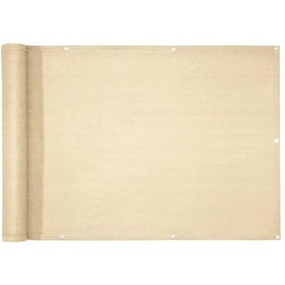 casa pura Balkon ondoorzichtig UV-bescherming 90x500cm weerbestendig en onderhoudsvriendelijk HDPE-speciale stof beige casa pura Balkon ondoorzichtig UV-bescherming 90x500cm weerbestendig en onderhoudsvriendelijk HDPE-speciale stof beige