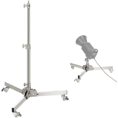 NEEWER ST98SS ST98SS Zeer sterke lichthouder met wielen, maximale hoogte 98 cm, opvouwbaar roestvrij staal, verstelbaar statief, fotografielichthouder voor Speedlight Softbox NEEWER ST98SS ST98SS Zeer sterke lichthouder met wielen, maximale hoogte 98 cm, opvouwbaar roestvrij staal, verstelbaar statief, fotografielichthouder voor Speedlight Softbox