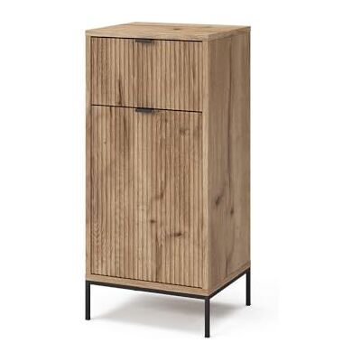 Vicco Badkamermeubel "Eliza", Viking eiken, 40 x 87 cm 1 lade · 1 deur · Gesloten opslag · Ruimtebesparende vorm · Voor verzorgingsproducten en badkameraccessoires Vicco Badkamermeubel "Eliza", Viking eiken, 40 x 87 cm 1 lade · 1 deur · Gesloten opslag · Ruimtebesparende vorm · Voor verzorgingsproducten en badkameraccessoires