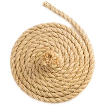 Floordirekt Jute klimtouw, 5 m, dikte 30 mm, 100% natuurlijk jute touw, extra sterk, voor sport, tuindecoratie, knutselen, krabpaal Floordirekt Jute klimtouw, 5 m, dikte 30 mm, 100% natuurlijk jute touw, extra sterk, voor sport, tuindecoratie, knutselen, krabpaal