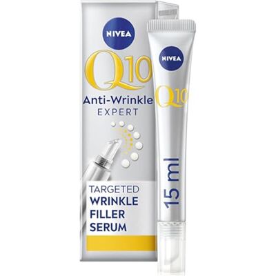 NIVEA Q10 Power Expert anti-rimpelserum (15 ml), gezichtsserum met zuiver co-enzym Q10 en Bioxifill-peptiden, vermindert fijne lijntjes en rimpels in 5 minuten NIVEA Q10 Power Expert anti-rimpelserum (15 ml), gezichtsserum met zuiver co-enzym Q10 en Bioxifill-peptiden, vermindert fijne lijntjes en rimpels in 5 minuten