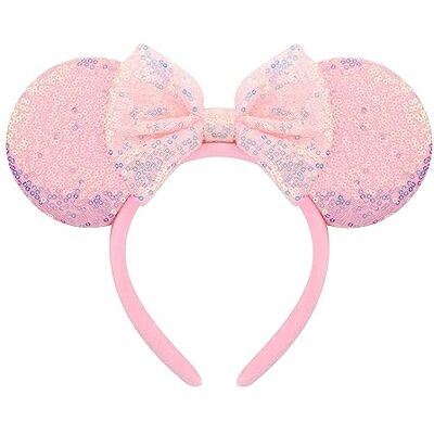 DRESHOW Muizenoren boog hoofdbanden pailletten party decoratie cosplay kostuum voor vrouwen Eén maat DRESHOW Muizenoren boog hoofdbanden pailletten party decoratie cosplay kostuum voor vrouwen Eén maat