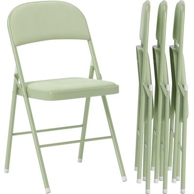 HOMCOM Set van 4 draagbare klapstoelen, belasting 120 kg, groen HOMCOM Set van 4 draagbare klapstoelen, belasting 120 kg, groen