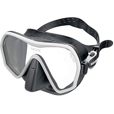SEAC Ajna Frameloos duikmasker met breed zicht, rok van 100% siliconen, uniseks SEAC Ajna Frameloos duikmasker met breed zicht, rok van 100% siliconen, uniseks
