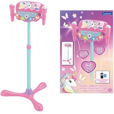 Lexibook , Licorne, support karaoké Bluetooth lumières, rose, S160UNILXB Ensemble karaoké licorne avec support réglable, 2 micros, Bluetooth, lumières et support téléphone. Lexibook , Licorne, support karaoké Bluetooth lumières, rose, S160UNILXB Ensemble karaoké licorne avec support réglable, 2 micros, Bluetooth, lumières et support téléphone.