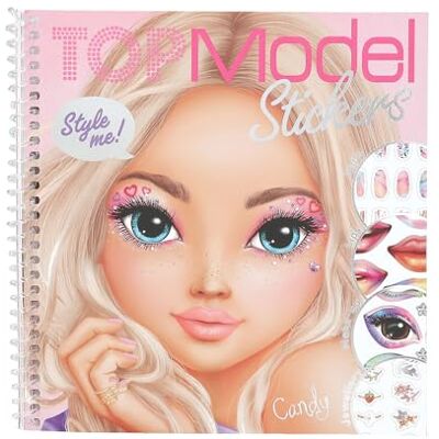 Depesche 13984 Topmodel Face Dress Me Up stickerboek met 24 modelportretpagina's om te versieren + 7 pagina's stickers voor accessoires Depesche 13984 Topmodel Face Dress Me Up stickerboek met 24 modelportretpagina's om te versieren + 7 pagina's stickers voor accessoires