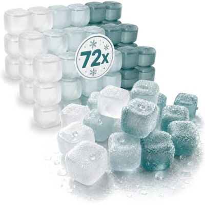 com-four ® 72 x herbruikbare ijsblokjes in levendige kleuren com-four ® 72 x herbruikbare ijsblokjes in levendige kleuren