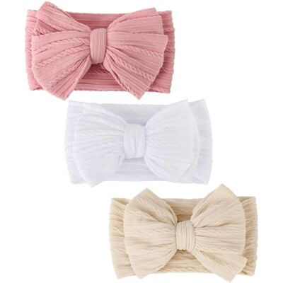 DRESHOW 3 stuks babybanden voor baby's, meisjes, haarband, haarband, accessoires, baby, meisjes, kinderen, tulband, haarband Eén maat DRESHOW 3 stuks babybanden voor baby's, meisjes, haarband, haarband, accessoires, baby, meisjes, kinderen, tulband, haarband Eén maat