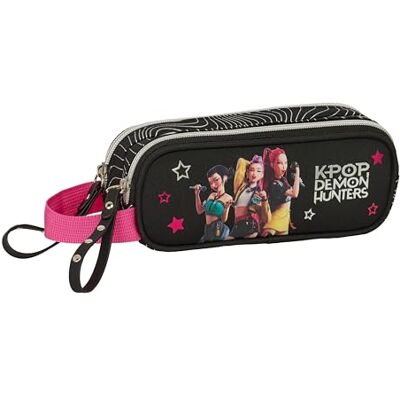 safta K-POP Demon Hunters ENERGY Dubbel etui voor kinderen, ideaal voor schoolkinderen, comfortabel en veelzijdig, duurzaam, 21 x 6 x 8 cm safta K-POP Demon Hunters ENERGY Dubbel etui voor kinderen, ideaal voor schoolkinderen, comfortabel en veelzijdig, duurzaam, 21 x 6 x 8 cm